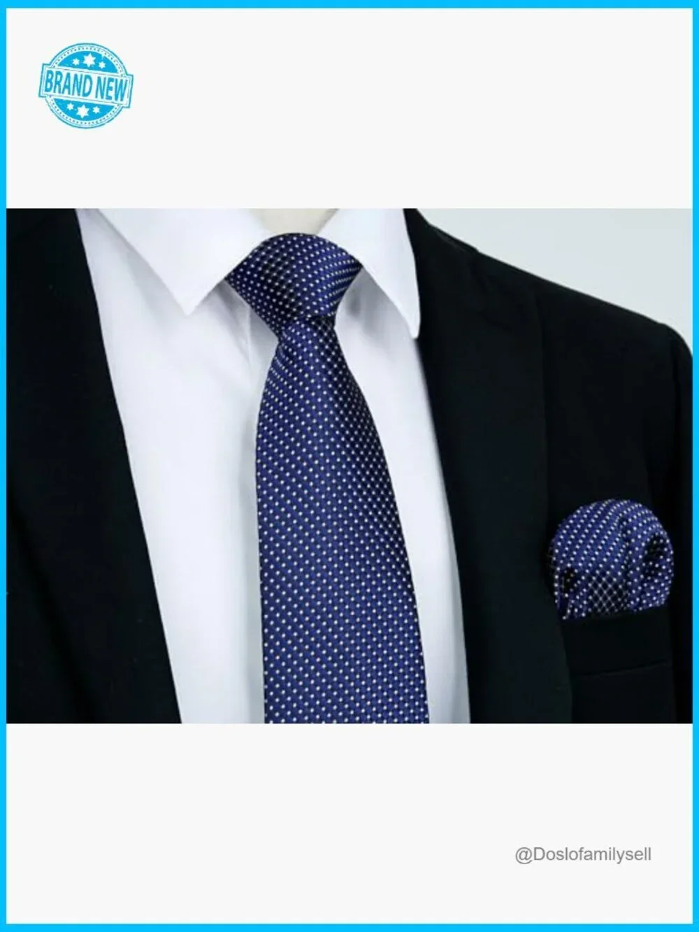 Silk Extra Long Tie Pocket Square Set Classic Plaid Checkered Formal Business
